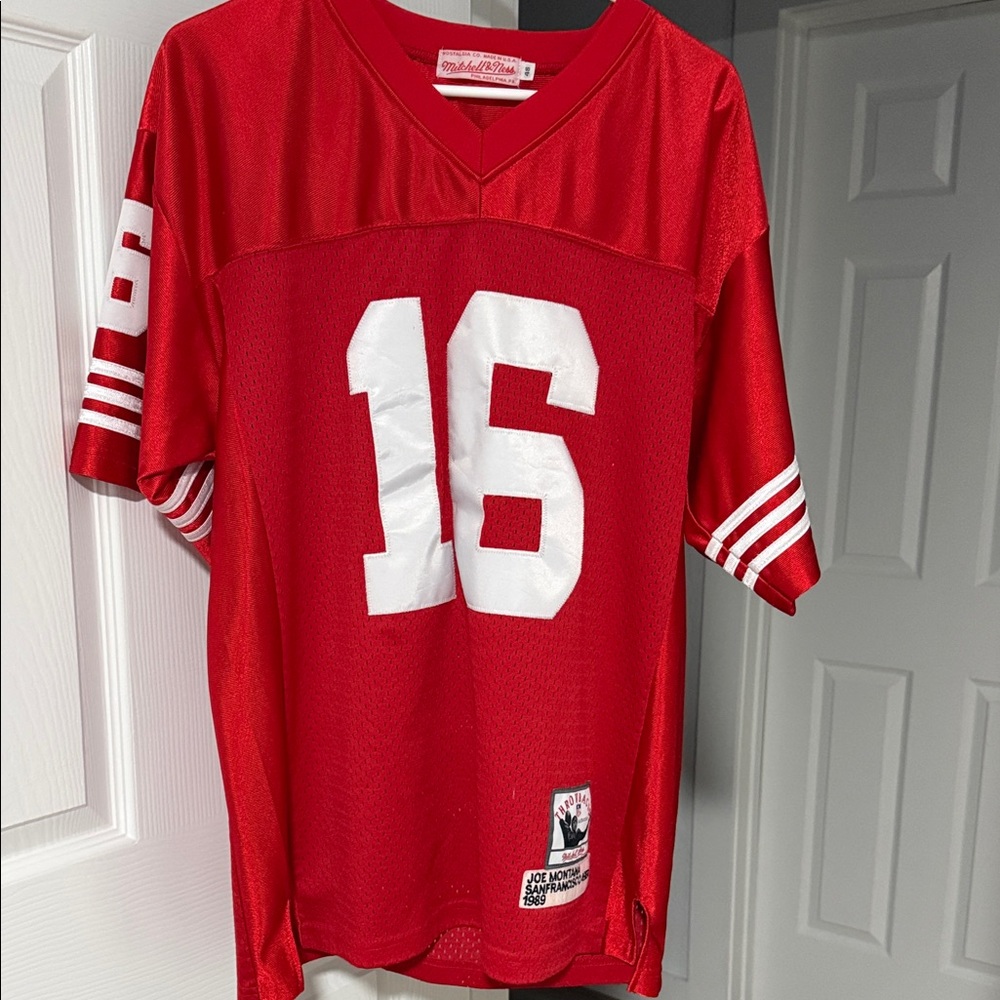 Mitchell & Ness Red Joe Montana Throwback Jersey